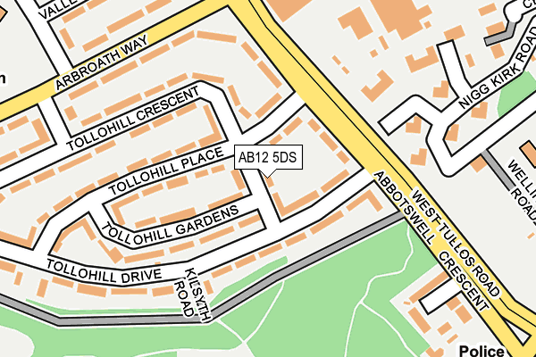 AB12 5DS map - OS OpenMap – Local (Ordnance Survey) AB12 5DS map - OS OpenMap – Local (Ordnance Survey)