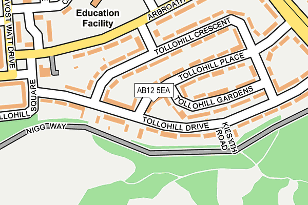 AB12 5EA map - OS OpenMap – Local (Ordnance Survey)