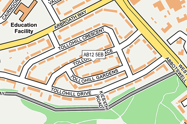AB12 5EB map - OS OpenMap – Local (Ordnance Survey) AB12 5EB map - OS OpenMap – Local (Ordnance Survey)
