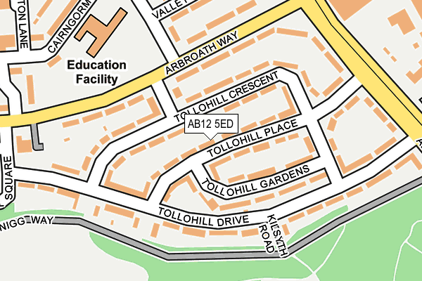 AB12 5ED map - OS OpenMap – Local (Ordnance Survey) AB12 5ED map - OS OpenMap – Local (Ordnance Survey)
