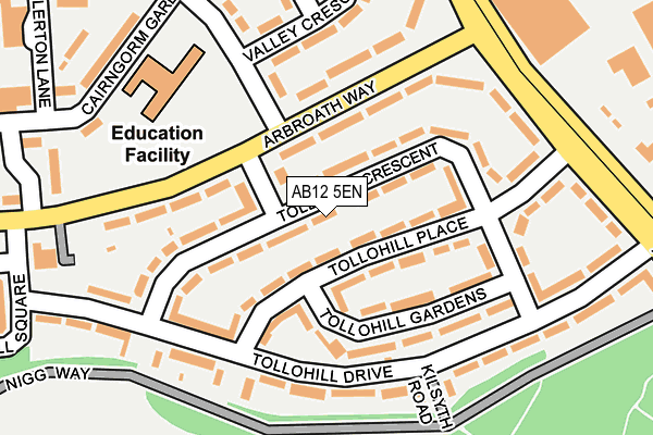 AB12 5EN map - OS OpenMap – Local (Ordnance Survey) AB12 5EN map - OS OpenMap – Local (Ordnance Survey)