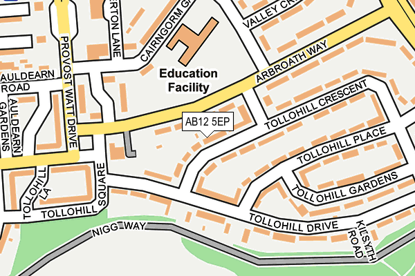 AB12 5EP map - OS OpenMap – Local (Ordnance Survey) AB12 5EP map - OS OpenMap – Local (Ordnance Survey)