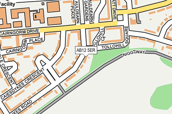 AB12 5ER map - OS OpenMap – Local (Ordnance Survey) AB12 5ER map - OS OpenMap – Local (Ordnance Survey)