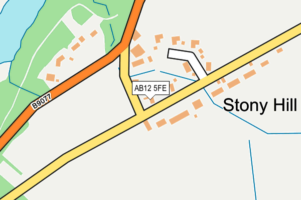 AB12 5FE map - OS OpenMap – Local (Ordnance Survey) AB12 5FE map - OS OpenMap – Local (Ordnance Survey)