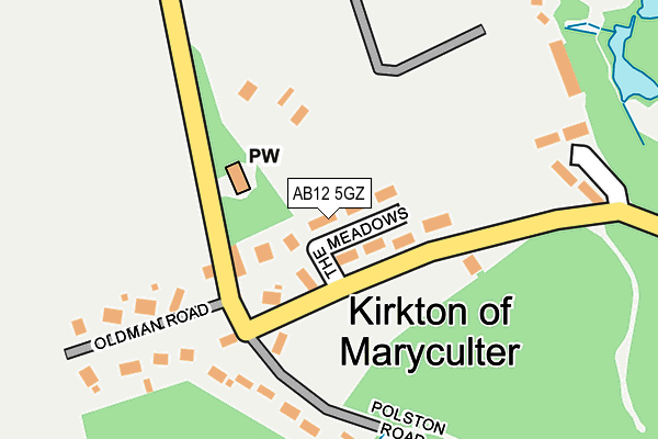 AB12 5GZ map - OS OpenMap – Local (Ordnance Survey) AB12 5GZ map - OS OpenMap – Local (Ordnance Survey)