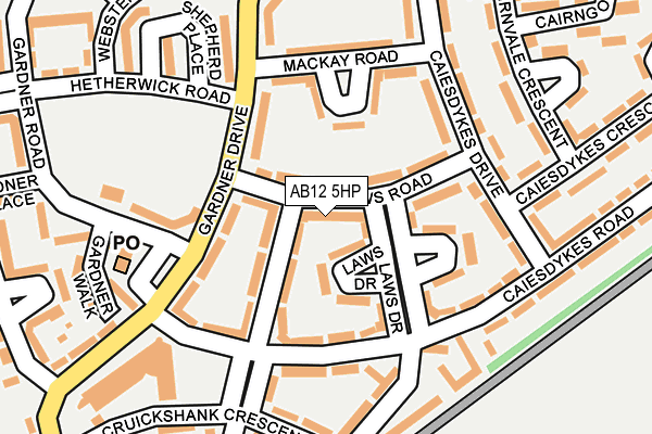 AB12 5HP map - OS OpenMap – Local (Ordnance Survey) AB12 5HP map - OS OpenMap – Local (Ordnance Survey)