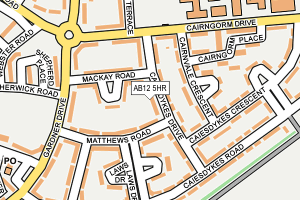 AB12 5HR map - OS OpenMap – Local (Ordnance Survey) AB12 5HR map - OS OpenMap – Local (Ordnance Survey)