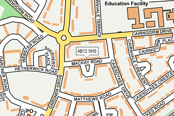 AB12 5HS map - OS OpenMap – Local (Ordnance Survey) AB12 5HS map - OS OpenMap – Local (Ordnance Survey)