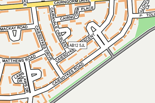 AB12 5JL map - OS OpenMap – Local (Ordnance Survey) AB12 5JL map - OS OpenMap – Local (Ordnance Survey)