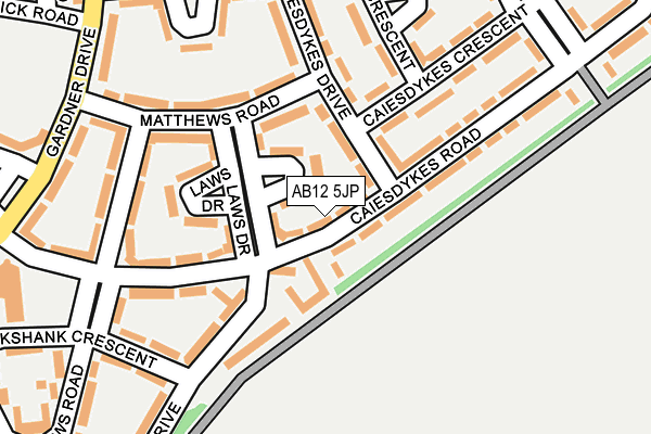 AB12 5JP map - OS OpenMap – Local (Ordnance Survey) AB12 5JP map - OS OpenMap – Local (Ordnance Survey)