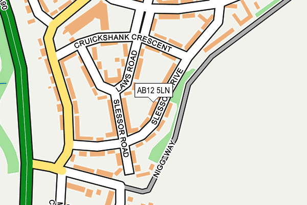 AB12 5LN map - OS OpenMap – Local (Ordnance Survey) AB12 5LN map - OS OpenMap – Local (Ordnance Survey)