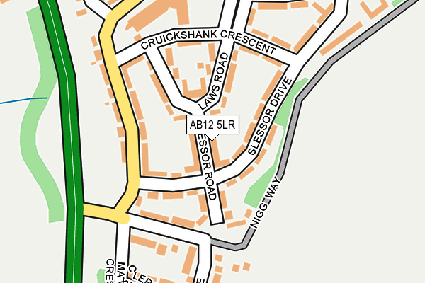AB12 5LR map - OS OpenMap – Local (Ordnance Survey) AB12 5LR map - OS OpenMap – Local (Ordnance Survey)