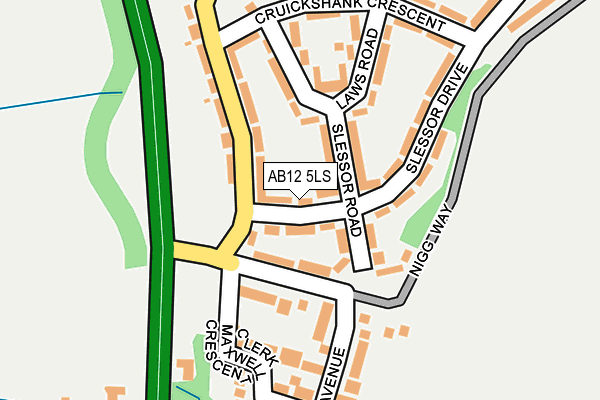 AB12 5LS map - OS OpenMap – Local (Ordnance Survey) AB12 5LS map - OS OpenMap – Local (Ordnance Survey)