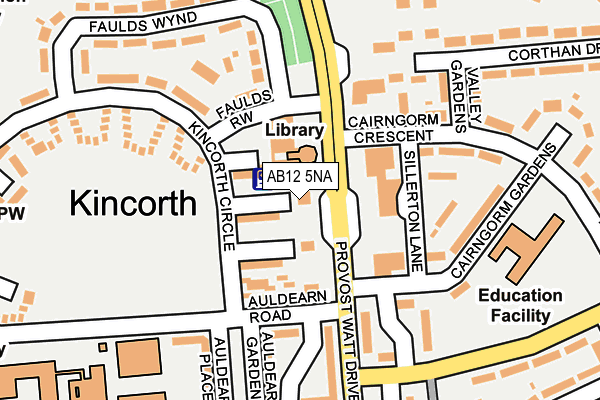 AB12 5NA map - OS OpenMap – Local (Ordnance Survey) AB12 5NA map - OS OpenMap – Local (Ordnance Survey)