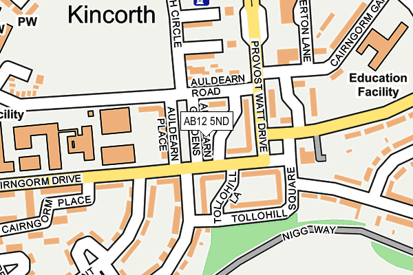 AB12 5ND map - OS OpenMap – Local (Ordnance Survey) AB12 5ND map - OS OpenMap – Local (Ordnance Survey)