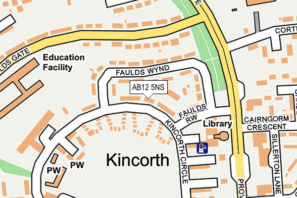 AB12 5NS map - OS OpenMap – Local (Ordnance Survey)