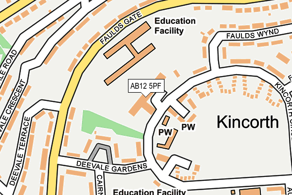 AB12 5PF map - OS OpenMap – Local (Ordnance Survey) AB12 5PF map - OS OpenMap – Local (Ordnance Survey)
