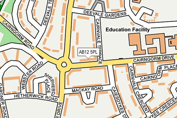 AB12 5PL map - OS OpenMap – Local (Ordnance Survey) AB12 5PL map - OS OpenMap – Local (Ordnance Survey)