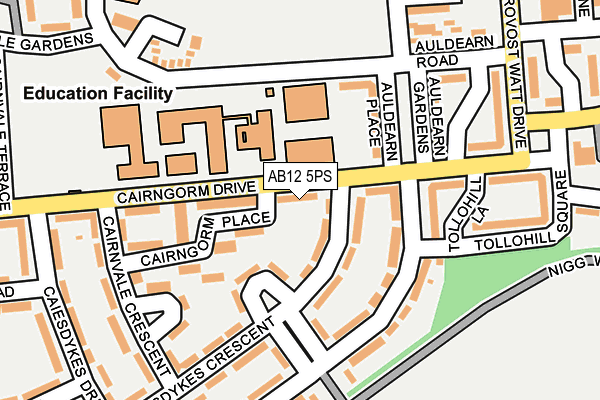 AB12 5PS map - OS OpenMap – Local (Ordnance Survey) AB12 5PS map - OS OpenMap – Local (Ordnance Survey)
