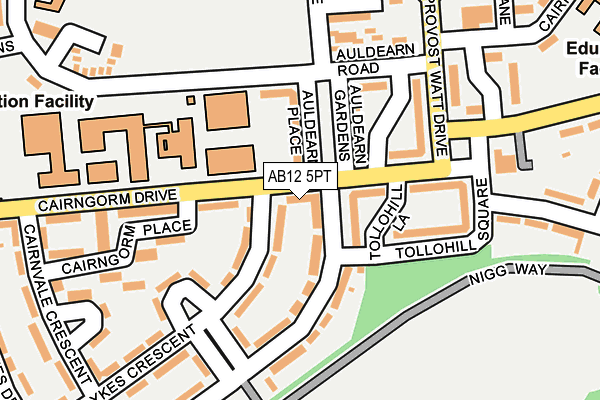 AB12 5PT map - OS OpenMap – Local (Ordnance Survey) AB12 5PT map - OS OpenMap – Local (Ordnance Survey)