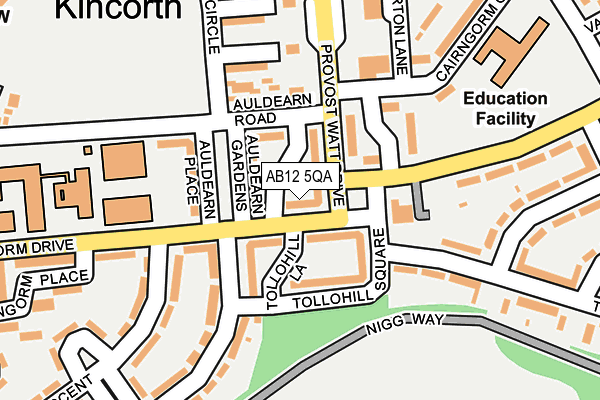 AB12 5QA map - OS OpenMap – Local (Ordnance Survey) AB12 5QA map - OS OpenMap – Local (Ordnance Survey)