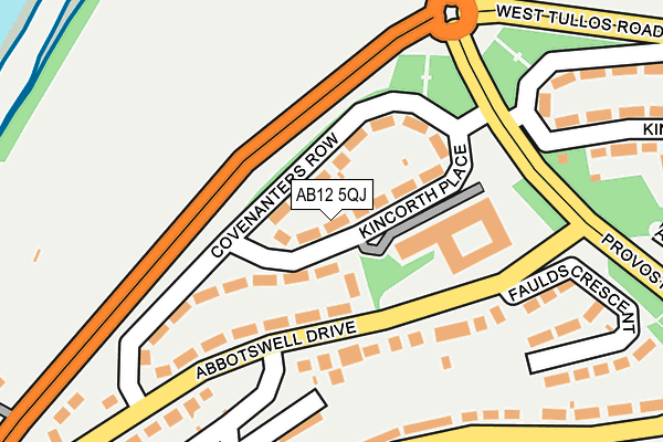 AB12 5QJ map - OS OpenMap – Local (Ordnance Survey) AB12 5QJ map - OS OpenMap – Local (Ordnance Survey)