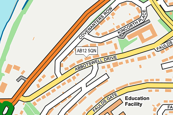 AB12 5QN map - OS OpenMap – Local (Ordnance Survey) AB12 5QN map - OS OpenMap – Local (Ordnance Survey)