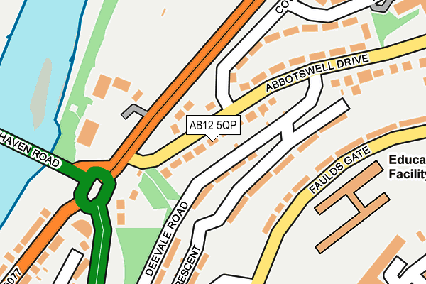 AB12 5QP map - OS OpenMap – Local (Ordnance Survey) AB12 5QP map - OS OpenMap – Local (Ordnance Survey)