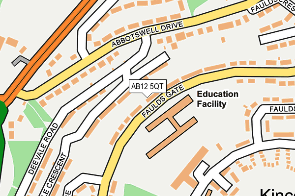 AB12 5QT map - OS OpenMap – Local (Ordnance Survey) AB12 5QT map - OS OpenMap – Local (Ordnance Survey)