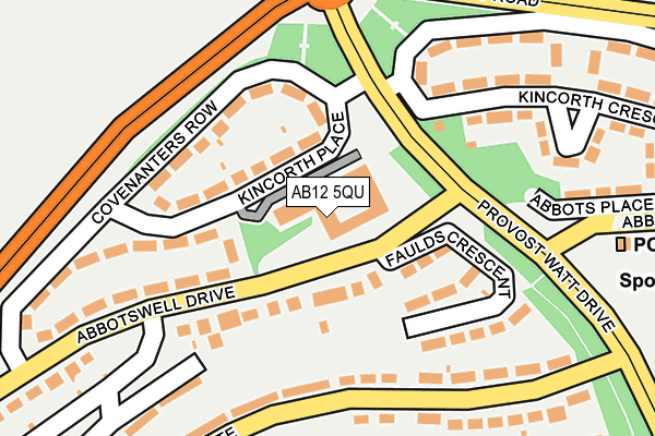 AB12 5QU map - OS OpenMap – Local (Ordnance Survey) AB12 5QU map - OS OpenMap – Local (Ordnance Survey)