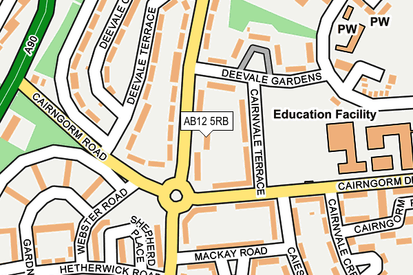 AB12 5RB map - OS OpenMap – Local (Ordnance Survey) AB12 5RB map - OS OpenMap – Local (Ordnance Survey)