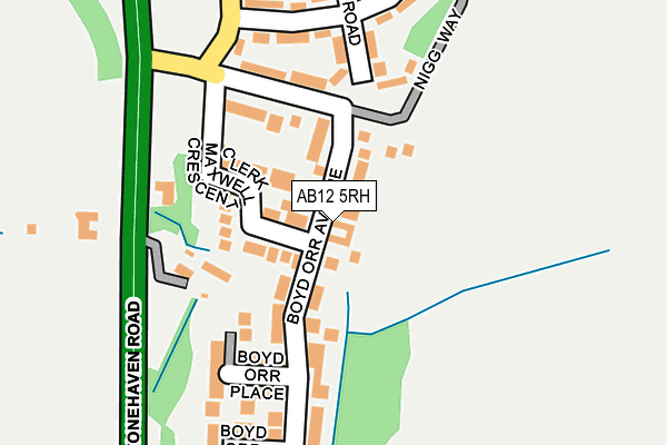 AB12 5RH map - OS OpenMap – Local (Ordnance Survey) AB12 5RH map - OS OpenMap – Local (Ordnance Survey)