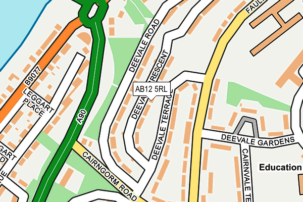 AB12 5RL map - OS OpenMap – Local (Ordnance Survey) AB12 5RL map - OS OpenMap – Local (Ordnance Survey)