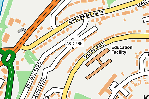 AB12 5RN map - OS OpenMap – Local (Ordnance Survey) AB12 5RN map - OS OpenMap – Local (Ordnance Survey)
