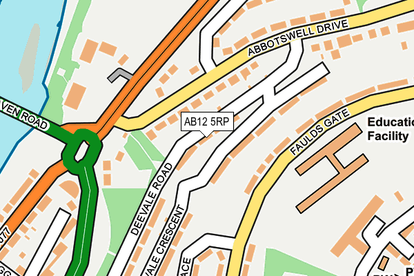 AB12 5RP map - OS OpenMap – Local (Ordnance Survey) AB12 5RP map - OS OpenMap – Local (Ordnance Survey)