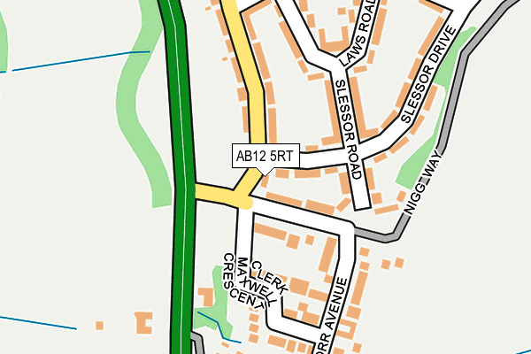 AB12 5RT map - OS OpenMap – Local (Ordnance Survey) AB12 5RT map - OS OpenMap – Local (Ordnance Survey)