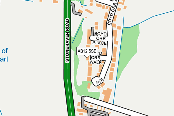 AB12 5SE map - OS OpenMap – Local (Ordnance Survey) AB12 5SE map - OS OpenMap – Local (Ordnance Survey)