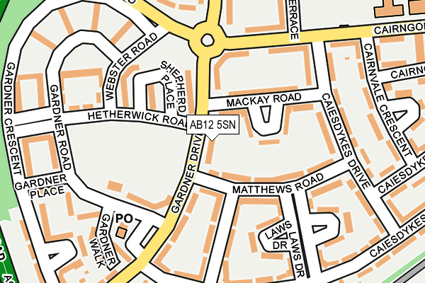 AB12 5SN map - OS OpenMap – Local (Ordnance Survey) AB12 5SN map - OS OpenMap – Local (Ordnance Survey)