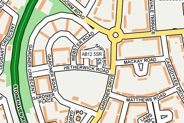 AB12 5SR map - OS OpenMap – Local (Ordnance Survey) AB12 5SR map - OS OpenMap – Local (Ordnance Survey)