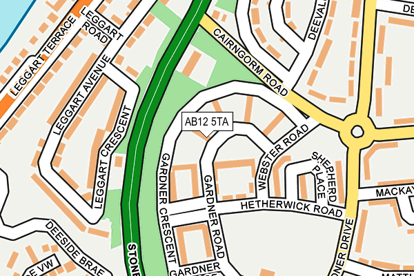 AB12 5TA map - OS OpenMap – Local (Ordnance Survey) AB12 5TA map - OS OpenMap – Local (Ordnance Survey)