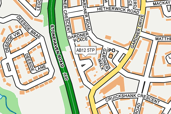 AB12 5TP map - OS OpenMap – Local (Ordnance Survey) AB12 5TP map - OS OpenMap – Local (Ordnance Survey)