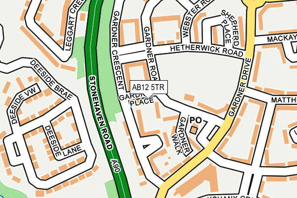 AB12 5TR map - OS OpenMap – Local (Ordnance Survey) AB12 5TR map - OS OpenMap – Local (Ordnance Survey)
