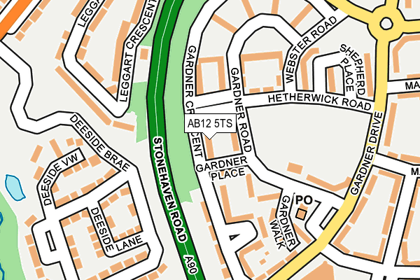 AB12 5TS map - OS OpenMap – Local (Ordnance Survey) AB12 5TS map - OS OpenMap – Local (Ordnance Survey)