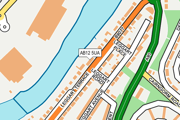 AB12 5UA map - OS OpenMap – Local (Ordnance Survey) AB12 5UA map - OS OpenMap – Local (Ordnance Survey)