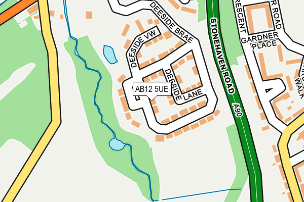 AB12 5UE map - OS OpenMap – Local (Ordnance Survey) AB12 5UE map - OS OpenMap – Local (Ordnance Survey)