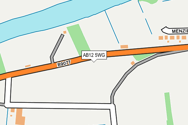 AB12 5WG map - OS OpenMap – Local (Ordnance Survey) AB12 5WG map - OS OpenMap – Local (Ordnance Survey)