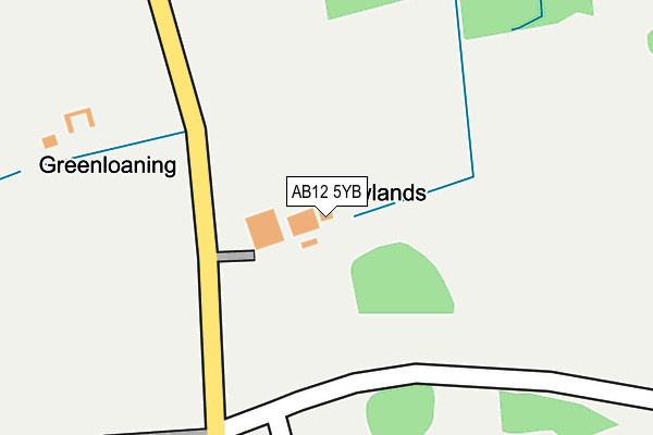 AB12 5YB map - OS OpenMap – Local (Ordnance Survey) AB12 5YB map - OS OpenMap – Local (Ordnance Survey)