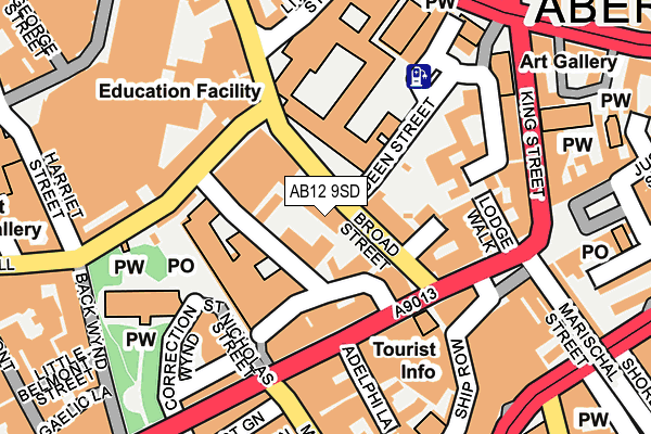 AB12 9SD map - OS OpenMap – Local (Ordnance Survey) AB12 9SD map - OS OpenMap – Local (Ordnance Survey)