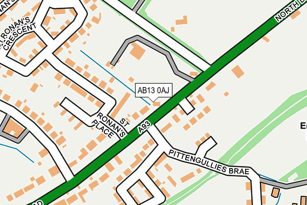AB13 0AJ map - OS OpenMap – Local (Ordnance Survey) AB13 0AJ map - OS OpenMap – Local (Ordnance Survey)