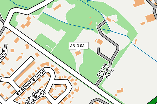 AB13 0AL map - OS OpenMap – Local (Ordnance Survey) AB13 0AL map - OS OpenMap – Local (Ordnance Survey)